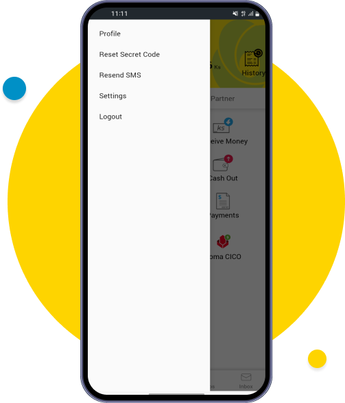 Launch Channel App and tap on ☰ > Resend SMS
