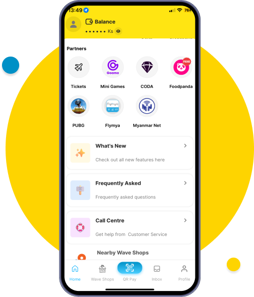 Launch the WavePay app and tap “Tickets” on the main page.