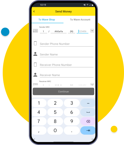 Enter the sender NRC
