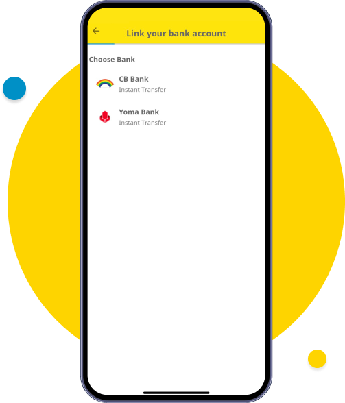 Fill in the CB Bank account number you wish to link
