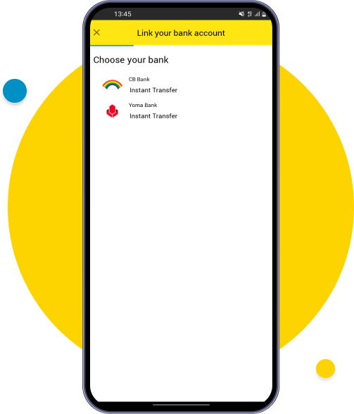 Choose your preferred bank.