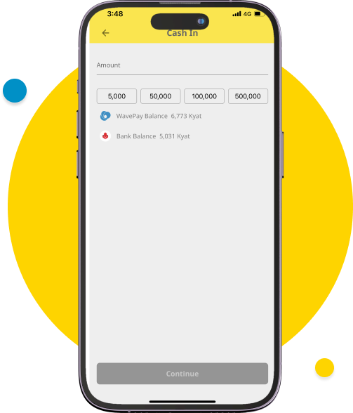 Select or input the amount you would like to transfer.