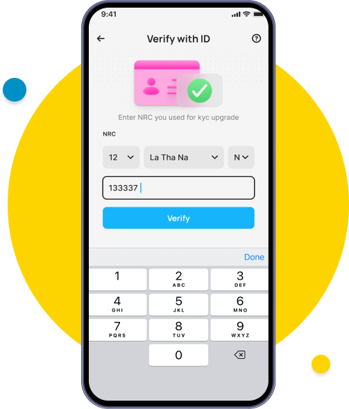 Enter your ID number. Ensure that the ID number matches the number associated with your Wave account. 