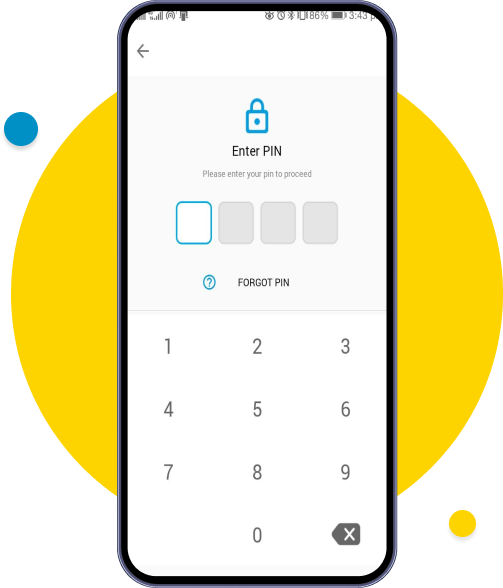Then, type your 4-digit PIN to complete the payment process and tap “Pay Now”