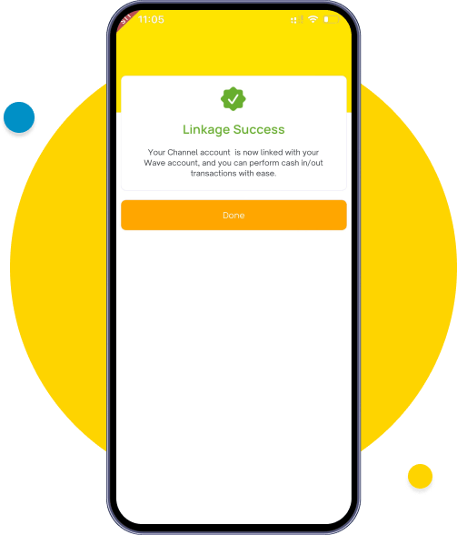  Your Wave Channel Account is now successfully linked to your bank.