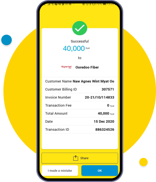 Your bill payment is successful.