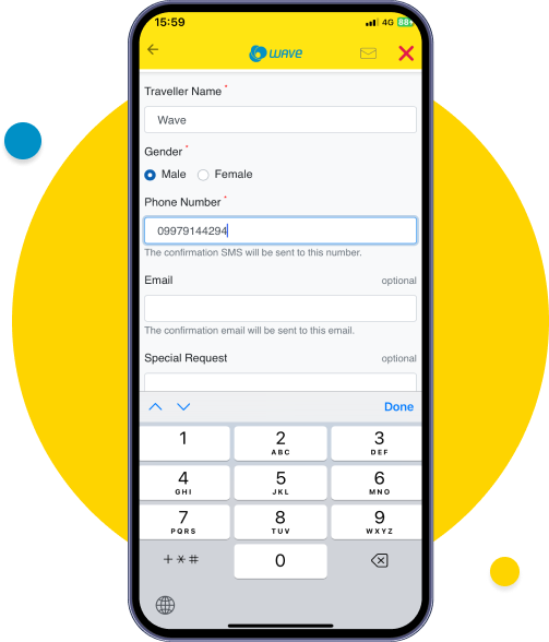 Provide traveller’s information
