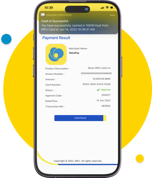 You will see the payment confirmation page and tap on “CONTINUE”