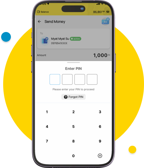 Type the 4-digit PIN of your WavePay account.​