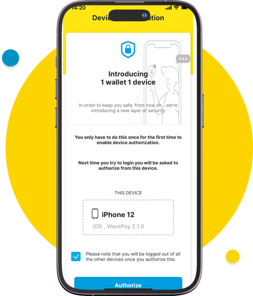 Click “Authorize” to verify the phone type shown.