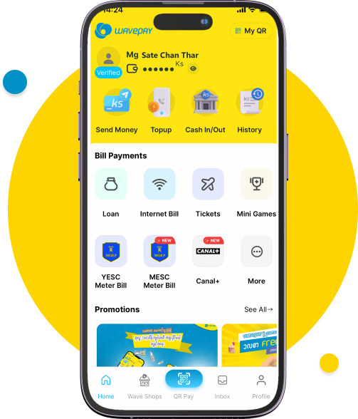 You can begin using services from your Wave account.