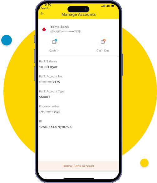 Tap “Unlink Bank Account”