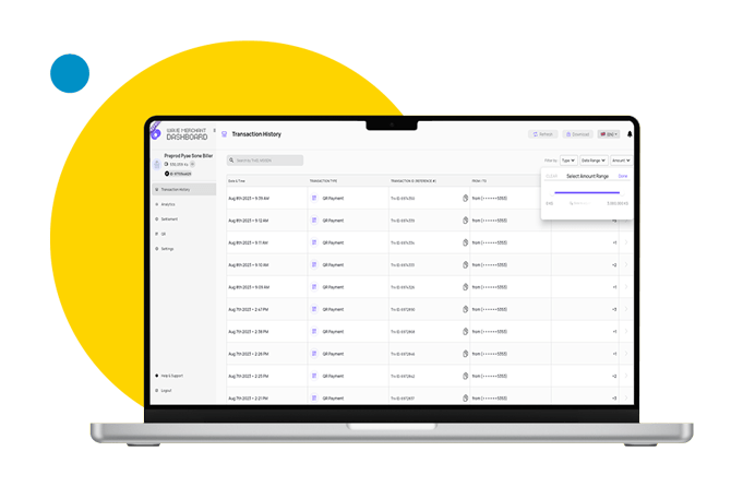 Refine transactions further by filtering within a specific amount range.